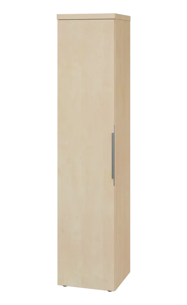 SIN 5 - 4D kancelářská skříň, 1-dveřová, levá, 1820x400x400, bříza světlá